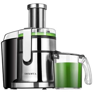 Centrífuga de Frutas 500 mL com 2 Velocidades, Aço Inoxidável, 800W, 110v, SOMOYA 7.25 Brush PK, Prateado