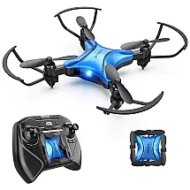 DROCON Ninja Drone com Câmera 1080P HD WiFi para Crianças, Braços Dobráveis, Azul