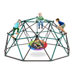 Balanço de Cúpula para Escalada de 3 metros Hapfan com Balanço de Pires, Ginásio Infantil para Área Externa, Montagem Fácil, Resistente