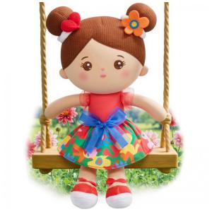 Boneca de Pelúcia Fofinha OUOZZZ para Meninas - Primeira Boneca Hispânica para Menores de 2 Anos - Marrom, Macia e Dorminhoca