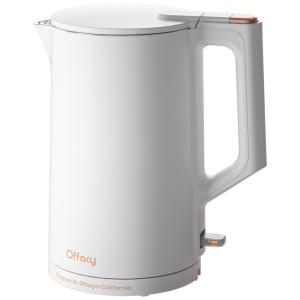 Chaleira Elétrica 1,5 L com Desligamento Automático, 110V 1500W, Offacy, Branca