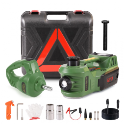 Macaco Elétrico Portátil EFFIROSO de 5 Toneladas 12V Kit de Macaco Hidráulico com Chave de Impacto Inflador de Pneus para Reparo de