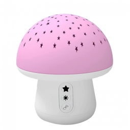 JAPARA MS Máquina de Som Ruído Branco para Bebês Recém Nascidos com Luzes, Rosa Cogumelo