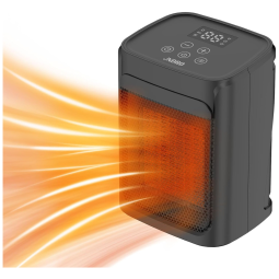 Aquecedor Portátil JNDRO 1500W/750W Silencioso com Termostato Ajustável, Aquecimento Rápido para Ambientes Internos, Escritório, Mesa