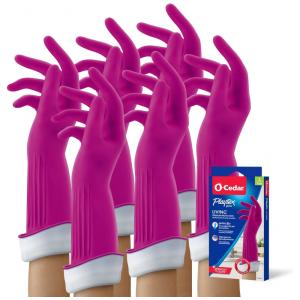 Luvas de Borracha Reutilizáveis para Limpeza, 6 Unidades, Grande, Playtex, Rosa