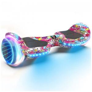 Hoverboard Elétrico de Velocidade Máxima 14 km, h com Bluetooth, HOVERSTAR, Rosa Unicórnio