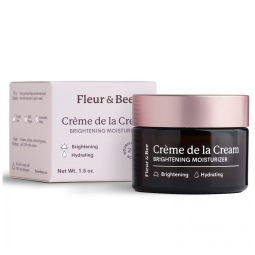 Creme Hidratante Facial Fleur & Bee Brightening 45 ml, Sem Fragrância, Vegano e Com Vitamina C