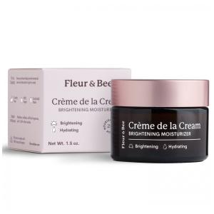 Creme Hidratante Facial Fleur & Bee Brightening 45 ml, Sem Fragrância, Vegano e Com Vitamina C