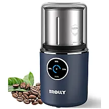Moedor de Café em Grãos 100g com Controle de Velocidade, 200W, 110v, BROLLY SL PM02, Azul