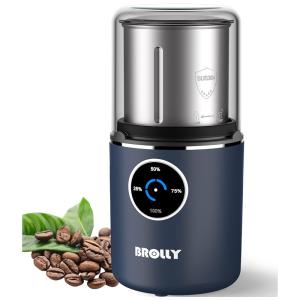 Moedor de Café em Grãos 100g com Controle de Velocidade, 200W, 110v, BROLLY SL PM02, Azul