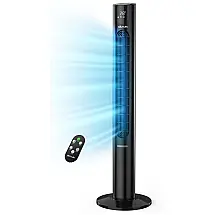 Ventilador de torre NIUVUIN, ventilador oscilante de 45 polegadas com controle remoto, 8 configurações de velocidade, 4 modos
