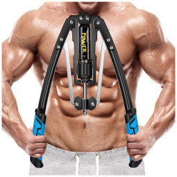 Aparelho de Musculação para Braço com Potência Hidráulica Ajustável de 9 a 200 kg, VIVITORY, Preto