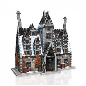 Quebra Cabeças 3D Arquitetura Harry Potter Hogsmeade para Crianças e Adultos, 395 Peças, WREBBIT 3D, Azul
