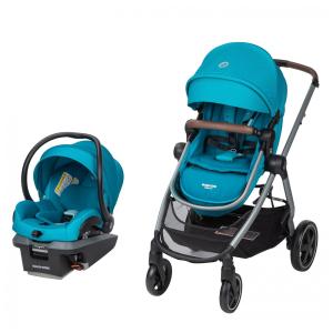 Carrinho de Bebê com Cadeira para Carro 5 em 1 Maxi Cosi Zelia, Azul Teal