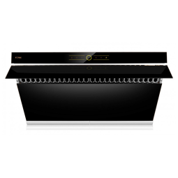 Coifa de parede ou embutir 91cm FOTILE preta vidro temperado inclinado dupla sucção motor duplo LED comando por toque 110V