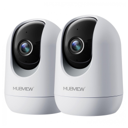 Câmeras de Segurança Interna com Fio 2K Controle via App e Visão Noturna 2UN MUBVIEW PK320, Branca