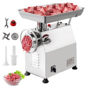 Moedor de Carne Elétrico Profissional, Até 349 kg, H, Aço Inoxidável, 2200W, 110v, HAPPYBUY Meat Grinder 770lbs, h, Prateado