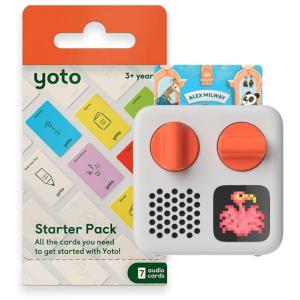 Leitor de Cartões de Histórias e Músicas Mini com 7 Cartões para Crianças de 3 a 12 Anos, em Inglês, YOTO, Branco