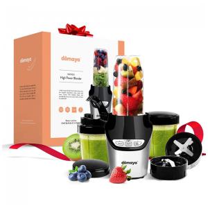 Liquidificador Portátil 1L de Capacidade com Acessórios 1000W, 110v, DOMAYA, Cinza