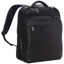 Mochila Antifurto RFID de Couro Colombiano para Laptop, KENNETH COLE REACTION 580675E, Preto