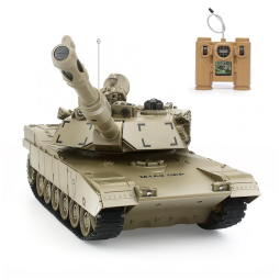 Tanque de Controle Remoto 128 M1A2 American Army com 9 Funções, Som e Luz, BEAURE