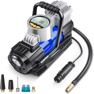 AstroAI Mini Compressor de Ar Elétrico Automotivo, portátil, 12V, 100 PSI, 120W, 15 Amps + Adaptadores.