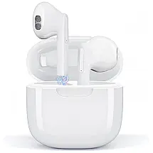 Fones de Ouvido Bluetooth com Estojo de Carregamento, Microfone e 36H de Reprodução, Asodfsad, Branco