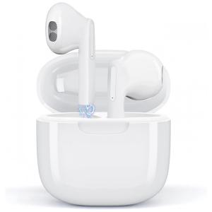 Fones de Ouvido Bluetooth com Estojo de Carregamento, Microfone e 36H de Reprodução, Asodfsad, Branco