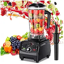 Liquidificador de Bancada Profissional 2L 10 Velocidades, 2200W, 110v, GEMAT, Preto