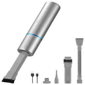 Aspirador de Pó USB de Mão Multifuncional sem Fio com Acessórios, 110v, BRIGII M1 , Cinza