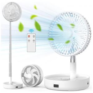Ventilador de Mesa Oscilante com 4 Velocidades, 110V, Assark, 110V, Branco