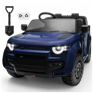 Carro Elétrico Infantil Licenciado 2 Lugares Land Rover Defender Letsgoride Azul, 24V, 4x100W com Controle Remoto, Suspensão, Som e LED