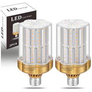 HAONIULED Lâmpada LED E26 4000 Lumens Branca Quente 3000K 250W, 110V, 2 Un