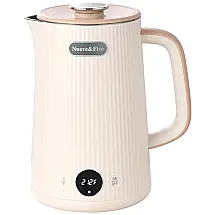 Chaleira Elétrica 1,7L com Display Digital de Temperatura, Desligamento Automático e Parede Dupla, 110V 1200W, Nueve Five EK9501W, Branco