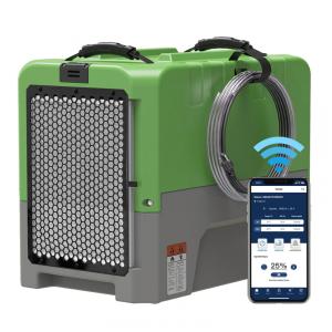 Desumidificador Industrial com Bomba, Saturação de Até 180 PPD, Controle via APP, ALORAIR, Verde