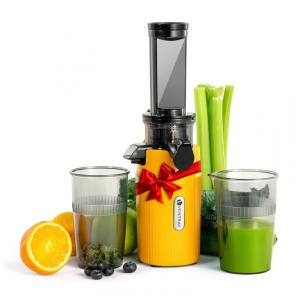 Centrifuga de Frutas com Baixa Velocidade de 60 RPM e Fácil de Limpar, 110V 100W, Ventray, Amarelo