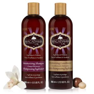 Shampoo e Condicionador Hask Óleo da Macadamia Todos os Tipos de Cabelos 355ml