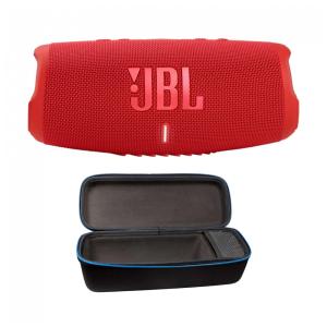 Caixa de Som Bluetooth Portatil 5 a Prova d IP67 com 20H de Reprodução, JBL Charge 5 Red with Case, Vermelho