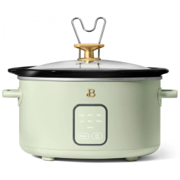 Panela elétrica de cozimento lento Beautiful 4L verde 1500W 110V painel touch