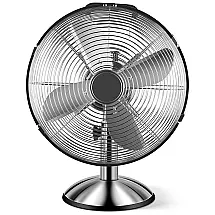 Ventilador de Mesa 3 Velocidades, 110V 35W, SIMPLE DELUXE Silver, Prateado