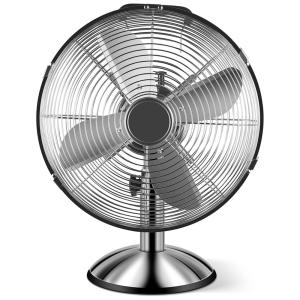 Ventilador de Mesa 3 Velocidades, 110V 35W, SIMPLE DELUXE Silver, Prateado