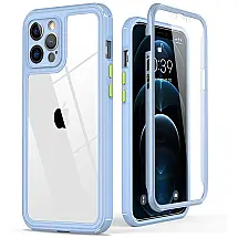 KEYSTAR Capinha Compatível com iPhone 12 pro Max a Prova dÁgua com Vidro Temperado, Azul