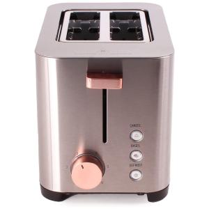 Torradeira Elétrica de 2 Fatias 6 Níveis de Tostagem em Aço Inoxidável, 110V 850W, BergHOFF, Prata e Rosa