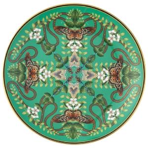 Prato Coupe de 20 cm, Elegância e Praticidade em Sua Mesa com Formato Redondo e Material de Porcelana Fina de Osso, Wedgwood, Verde