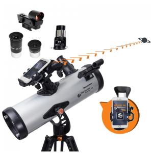 Telescópio Astronômico 40x100 com Aplicativo StarSense, Celestron StarSense Explorer LT 114AZ, Cinza