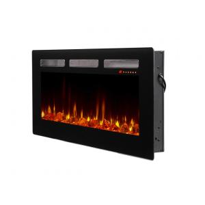 Lareira Elétrica de Embutir A49x121L cm com Controle Remoto, Chamas Realistas e Cama de Brasa Ajustável, 110V 1400W, Dimplex