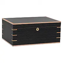 Humidor Desktop Humidor Supreme Carvalho Cinza com Detalhes em Bordo para 45-80 Charutos