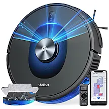 Aspirador de Pó Robô Shellbot com Mapeamento Multinível e Sucção Forte 4000PA, 110V, Preto