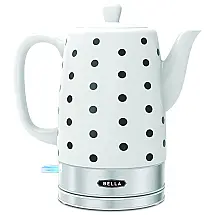 Chaleira Elétrica 1.8L de Cerâmica, 1500W, Branca, 110v, BELLA 17266, Branco