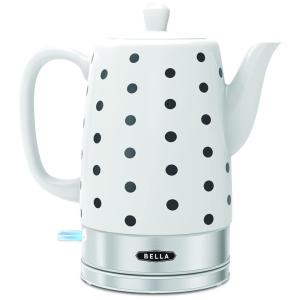 Chaleira Elétrica 1.8L de Cerâmica, 1500W, Branca, 110v, BELLA 17266, Branco